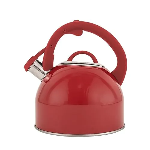 BIALETTI Wasserkocher, 2,5 l, Stahl, Kollektion Winter Wonderland, rot, induktionsgeeignet