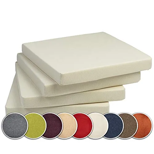 sunnypillow 4er Set Stuhlkissen in beige von sunnypillow