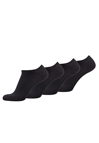 TOM TAILOR Unisex - Erwachsene Sneakersocke 4 er Pack 9415 / TOM TAILOR unisex sneaker 4 pack, Gr. 39-42, Schwarz (black - 610)
