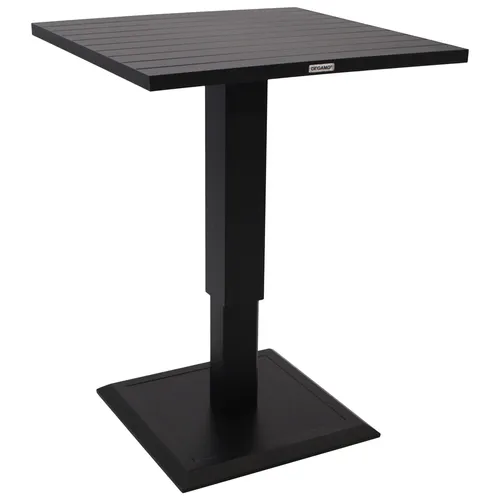 DEGAMO Lifttisch Stehtisch Laval 75x75cm – Höhenverstellbarer Aluminiumtisch - Vielseitig einsetzbarer Lifttisch für Balkon und Terrasse: Höhenverstellbar von 70 bis 100 cm, ideal für entspannte Stunden im Freien. Robustes Aluminiumgestell in Anthrazit sorgt für Langlebigkeit und Stabilität.