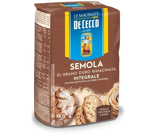 De Cecco Semola Di Grano Duro Integrale Vollkorn Hartweizengrieß 1kg