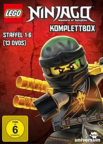 LEGO NINJAGO Komplettbox Staffel 1-6 auf 13 DVD - Filme: Komplette Serie der beliebten LEGO NINJAGO Animation, ideal für Kinder und Fans. Neu & OVP, perfekt für spannende Filmabende!