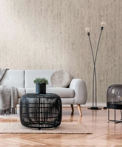 Vliestapete Shabby Holz Abstrakt Beige Grau Silber Metallic 39561-1 (3,05€/1qm)