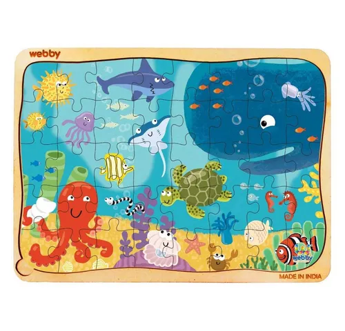 Webby Toys Puzzle Holzpuzzle-Set für Kinder – 40 Teile – Lernspiel ab 3 Jahren, 40 Puzzleteile, Fördert Problemlösungsfähigkeiten