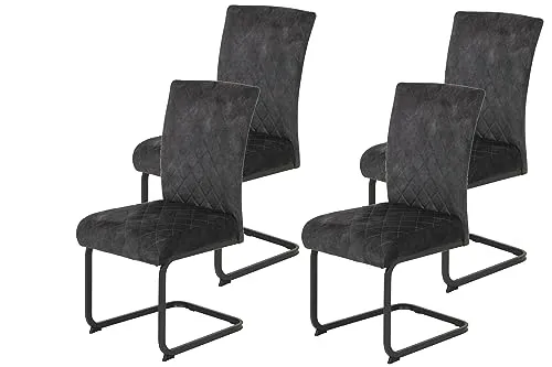 Hela RACHEL 4er Set Freischwinger Stühle