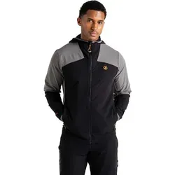 Dare2b Lattitudinal III Softshelljacke Schwarz M - Funktionsjacke für Herren mit Ilus Lite-Technologie, wasserabweisend und ultra-elastisch für optimalen Komfort und Schutz bei wechselhaftem Wetter.