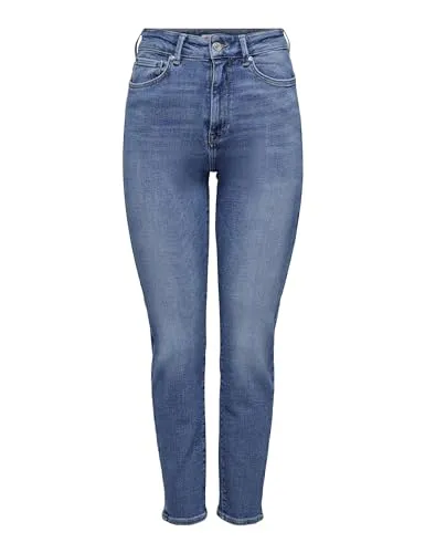 ONLY Damen Jeans 15283925 Medium Blue Denim 27-30 - Stylische Jeans von ONLY für Damen, in einem zeitlosen Medium Blue Denim, perfekt für jeden Anlass.