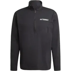 adidas Herren Terrex Multi Climacool Half Zip Long Sleeve, Schwarz, Größe S - Herren-Shirts mit CLIMACOOL Einsätzen für optimale Belüftung, UV-Schutz und Geruchskontrolle, aus 71 % recyceltem Polyester für umweltbewusste Sportler.