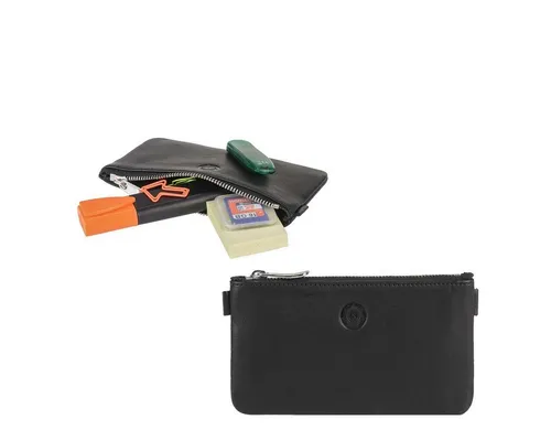 Sonnenleder Federmäppchen Büchner, hochwertiges Stiftetui - Hochwertiges Federmäppchen aus naturbelassenem Leder, ideal für kurze Stifte bis 12 cm, entwickelt mit der Zeit eine einzigartige Patina und ist perfekt für den Büroalltag.