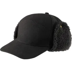 Brandit Lumberjack Winter Cap - Black, OS - Baseball Caps für Herren, warme Wintercap im Holzfäller-Look mit weichem Kunstfell gefüttert und verstellbarem Verschluss für optimalen Tragekomfort.