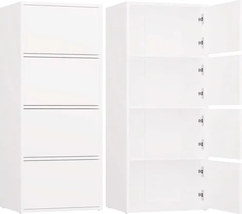 CDF Kommode Alma – Modernes Weißes Sideboard mit 4 Türen in weiß von VENETI