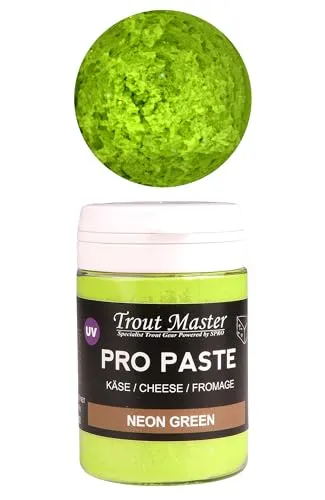 Trout Master Forellenpaste zum Forellenangeln 60g Pro Paste Teig, Farbe/Aroma:Neon Green/Käse
