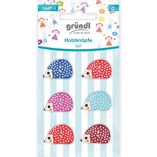 Produktbild Gründl Holzknöpfe Motiv Igel