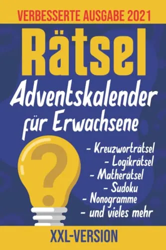 Rätsel Adventskalender für Erwachsene - XXL Version: Sudoku, Rätselaufgaben, Labyrinthe, Logikaufgaben und vieles mehr | Jeden Tag neue Aufgaben