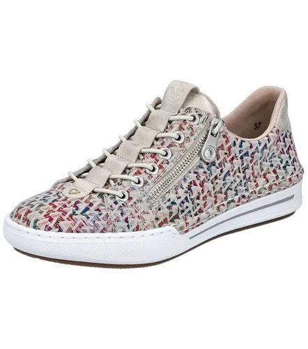 Rieker Sneaker mehrfarbig - Größe 38, bunt - Damen Sneaker in farbenfrohem Multicolor-Design, mit atmungsaktivem Obermaterial, herausnehmbaren Wechselfußbett und Gummisohle für optimalen Halt und Flexibilität.