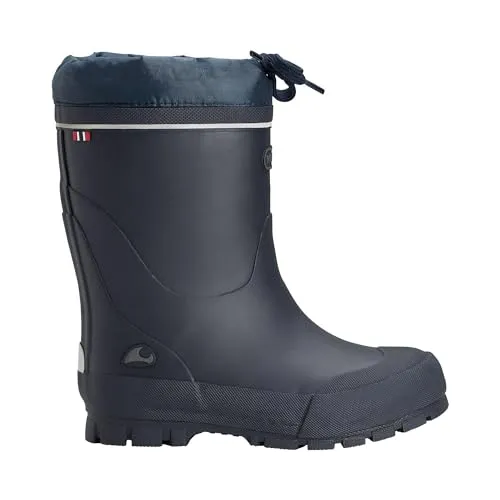 Viking Jolly Warm navy/grey (503) 31 - Kinder Gummistiefel - Hochwertige Kinder Gummistiefel mit wärmendem Innenfutter, ideal für kaltes Wetter. Robust aus Naturkautschuk, PVC-frei und umweltfreundlich.