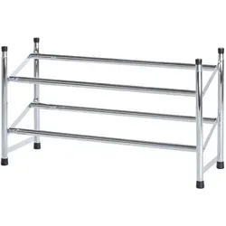 WENKO Ausziehbares Schuhregal für bis zu 10 Paar Schuhe - Schuhablagen mit ausziehbarem Design (62-115 cm), stapelbar und platzsparend - perfekt für Ordnung in Ihrem Flur!
