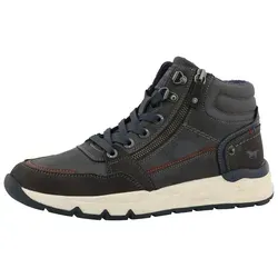 Mustang Shoes Mart Sneaker High Top mit Reißverschluss - Sneaker high aus widerstandsfähigem Lederimitat, knöchelhoch und ideal für lässige Freizeitlooks oder schicke Büro-Outfits.