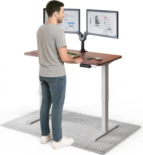 DESKSPACE Schreibtisch Pro - Elektrisch höhenverstellbarer Schreibtisch mit Memory-Funktion - Der Deskspace Pro Schreibtisch bietet eine flexible Höheneinstellung von 71–121 cm und fördert ergonomisches Arbeiten. Mit leisen Motor, USB-Anschluss und 10 Jahren Garantie ist er ideal für Büro und Homeoffice.