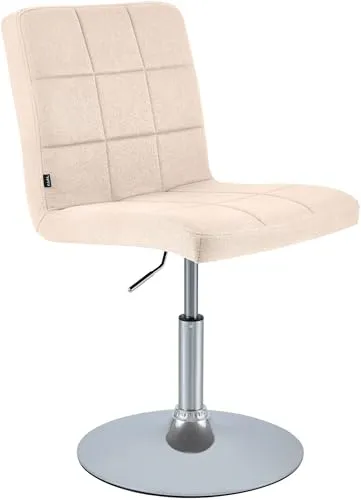 CLP Esszimmerstuhl Ricky Stoff creme - Stuhl für Esszimmer, stilvolles Design mit drehbarem und höhenverstellbarem Komfort, ideal für moderne Wohnräume.