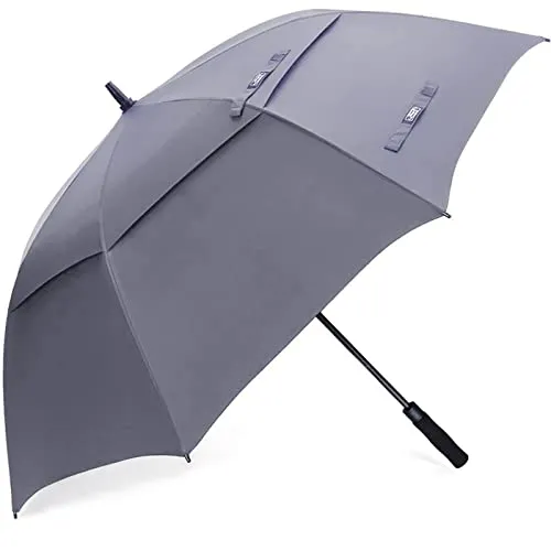 G4Free 62 Inch Regenschirm Groß Stockschirm Sturmfest Golf Schirme Automatik Regenschirm XXL für Herren Damen Doppelt Überdachung Belüftet