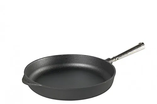 Skeppshult Bratpfanne mit Edelstahlgriff 28 cm - Hochwertige Gusseisenpfanne für alle Herdarten, inklusive Induktion. Ideal für Pfannengerichte und zeichnet sich durch hervorragende Wärmespeicherung aus.