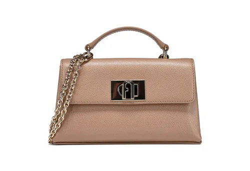 Furla 1927 Mini Bag Handtasche Leder 18 cm  beige von Furla