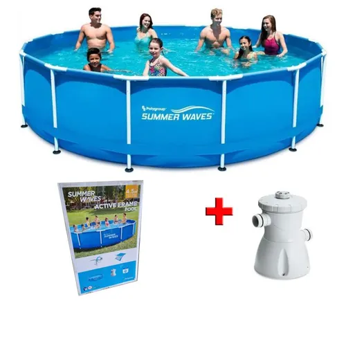 Summer Waves Active Frame Pool 457 x 84 cm mit Filterpumpe