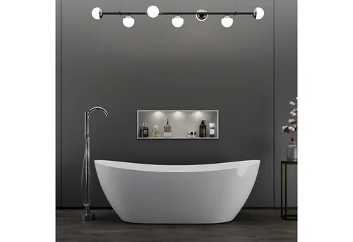 BERNSTEIN Freistehende Badewanne Dalia - 170 x 80 cm, Doppelwandige Konstruktion - Sanitäranlagen & Zubehör - Hochwertige Acryl-Wanne mit 5 Jahren Garantie für entspannende Wellness-Momente in Ihrem Badezimmer.