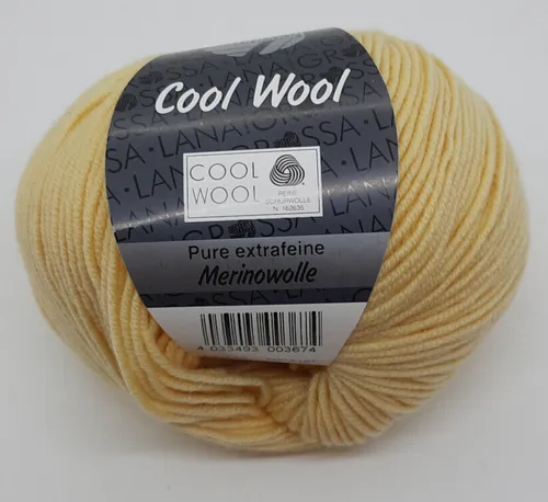 : 50 g LG Cool Wool, Pt. 56496, Fb. 411 gelb #6490 110 €/kg