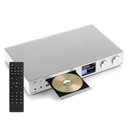 Audizio Bolzano Internetradio WLAN mit CD-Player - Radios: Hochwertiges Internetradio mit DAB+, CD-Player und Bluetooth für kabelloses Streaming. Erleben Sie beeindruckenden Sound mit 2x50 Watt Leistung und über 40.000 Internetradiosender.