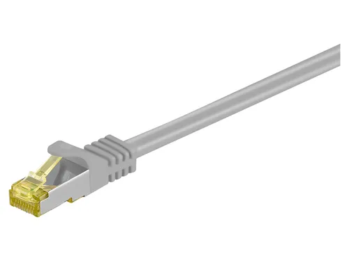 GOOBAY RJ45 Patchkabel S/FTP (PIMF), m. CAT.7 Rohkabel, grau, 0,25 m