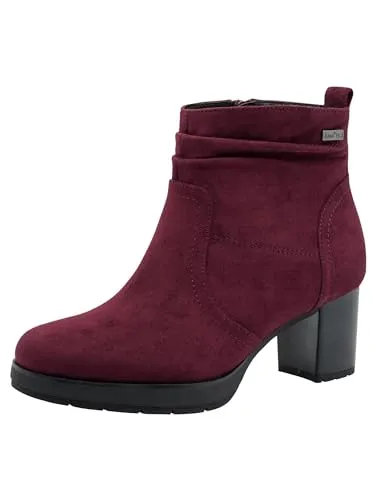 Jana Stiefelette 8-26378-43 rot H-Weite - Stilvolle Stiefelette mit elegantem Blockabsatz für sicheren Halt. Veganes Material und Komfortweite