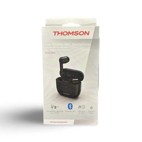 Thomson WEAR7811W Bluetooth®-Kopfhörer - In-Ear mit ANC - Kopfhörer mit aktivem Noise Cancelling (ANC) für ungestörten Musikgenuss, ideal für unterwegs und im Alltag.