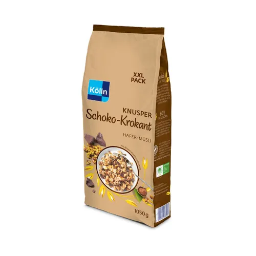 GOURVITA DE Kölln Müsli Knusper Schoko-Krokant, Sparpack 1050g 14061