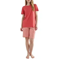 GÖTZBURG Shorty GÖTZBURG Damen Shorty rot kariert (1 tlg) rot 40