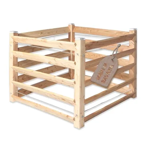 Moderner Komposter Single 80x100 cm aus Lärchenholz - Hochwertiger Holzkomposter aus europäischer Lärche, resistent gegen Schädlinge und Pilze – ideal für nachhaltige Gartenprojekte.