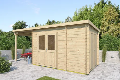 Fjordholz Gartenhaus Modell Hobe 28 A – Pultdach