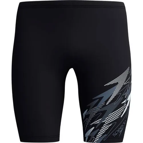 Speedo Medley Logo Jammer für Herren, Schwarz, Größe 40 - Stylische Bademode für Herren mit hervorragendem Sitz und Komfort. Ideal für das Schwimmtraining und Freizeitaktivitäten am Wasser.