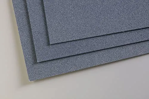 Clairefontaine 696165C - Packung mit 5 Zeichenbögen Pastelmat, Dunkelblau - Zeichenpapier für Pastell- und Trockentechniken, 100% natürliche Oberfläche, reduziert Pastellstaub und ermöglicht feine Details mit weniger Farbverbrauch.