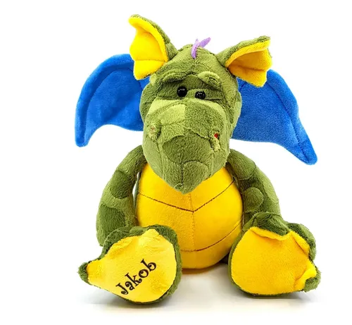 Kuscheltier Stofftier Plüschtier Kind Baby Spielzeug Drache mit Namen persönlich