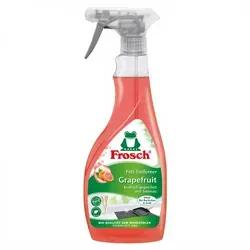 Frosch Grapefruit Fettlöser 0,5 l - Haushaltsreinigungsmittel, kraftvoller Fettlöser mit natürlichen Grapefruit-Extrakten, ideal für Küchen und Lebensmittelzonen, entfernt mühelos hartnäckige Verschmutzungen.