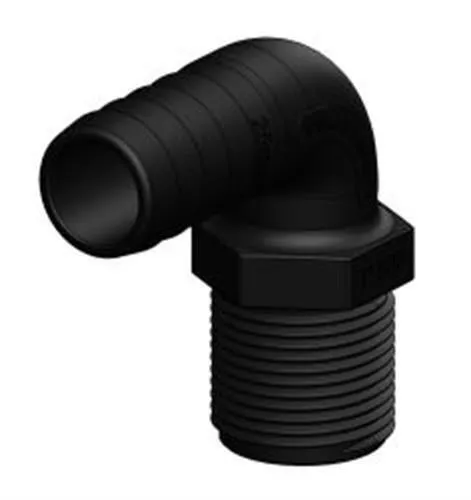 TD-Schlauchanschluss schwarz 90°    13mm   1/2