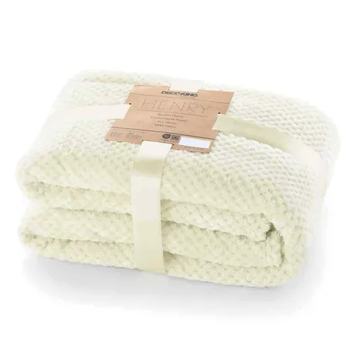 Kuscheldecke HENRY farbe creme jacquard-gepresst stil modern 150x200