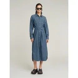 G-Star Jeanskleid in Blau - L - Kleider aus 100% Baumwolle, taillierter Schnitt mit Kent-Kragen und Knopfleiste, ideal für einen lässigen Jeanslook.