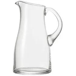 LEONARDO Wasserkrug - Weißer Krug aus Kalk-Natron Glas, elegant und ideal für jede Tischdekoration