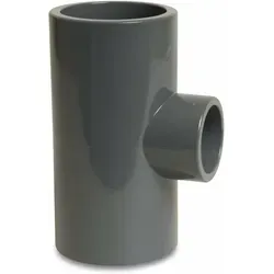 Mega T-stück 90° Pvc-u 32 Mm X 25 Mm X 32 Mm Klebemuffe 16 Bar, Grau