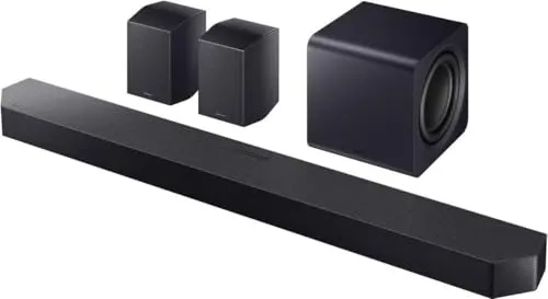 SAMSUNG Soundbar HW-Q990F/ZF - Kabelloser Dolby Atmos Sound - Soundbar für beeindruckenden 11.1.4-Kanal-Surround-Sound mit SpaceFit Sound Pro für optimale Klanganpassung an Ihre Umgebung. Ideal für Film- und Musikgenuss ohne Kabel!