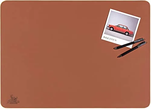 Centaur Leder Schreibtischunterlage - Cognac Braun 50x70 cm, Handmade in Germany - Schreibunterlagen: Hochwertige, pflegeleichte Lederunterlage aus italienischem Rindsleder, schützt Ihren Schreibtisch vor Flecken und Kratzern, ideal für Büro und Zuhause.