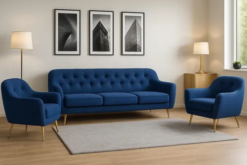 Wohnzimmer-Set BENITO 2: 3-Sitzer Sofa & 2 Sessel – Stilvoller Komfort für Ihr Zuhause